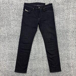 Diesel Buster Jeans Mens 30x30 Blue Denim Slim Tapered Button Fly Dark Wash